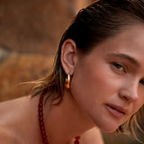 Golden Curve Hoop Earrings Bold
