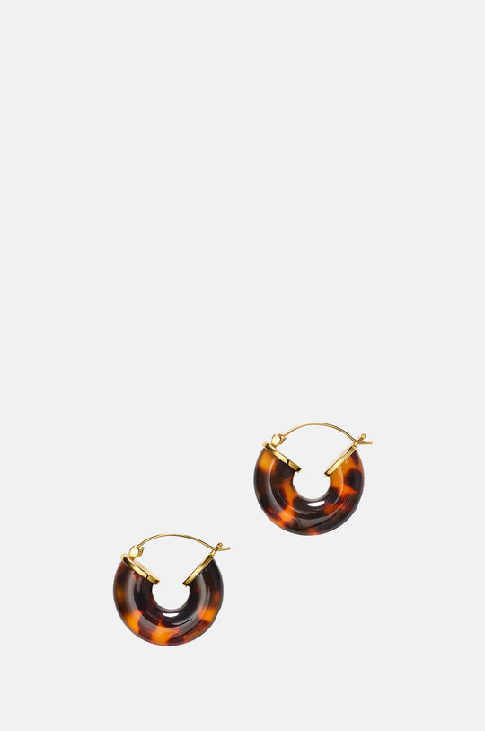 Golden Tortoise Big Swell Gold Hoop Earrings