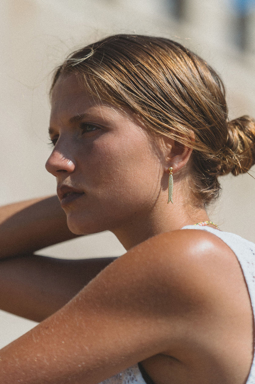 Hippie Fish Gold Earrings