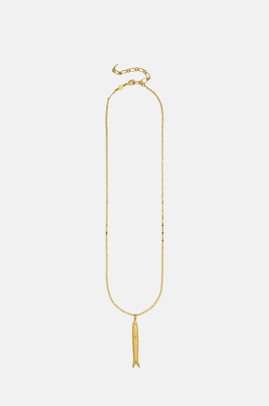 Hippie Fish Gold Necklace