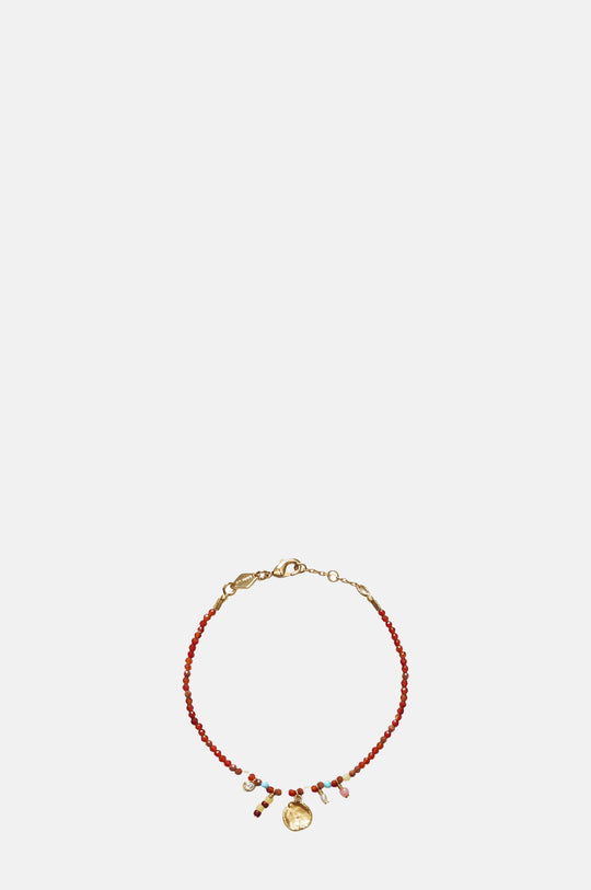 Maroon Harmony Gold Bracelet