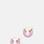 Anni Lu Rose Blush Big Swell Gold Hoop Earrings.