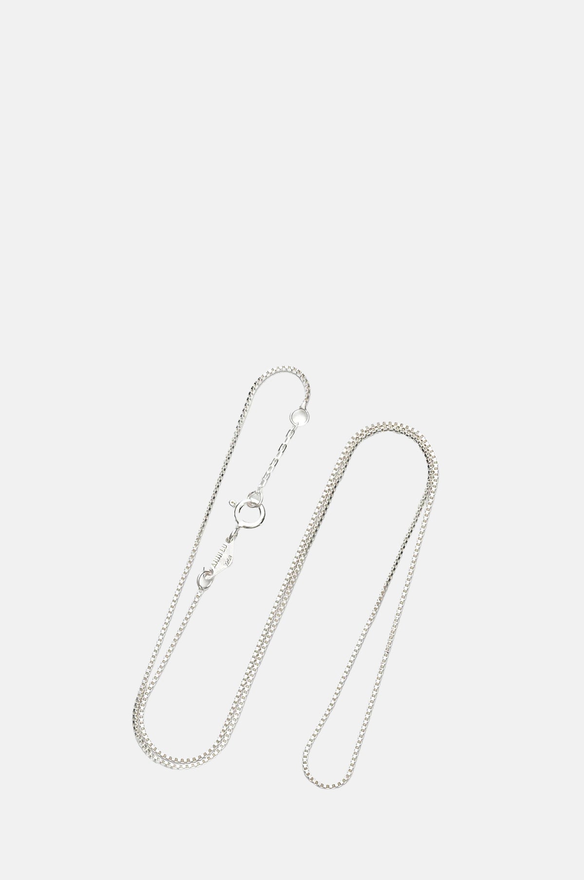 Anni Lu Silver Box Chain Necklace 42cm.