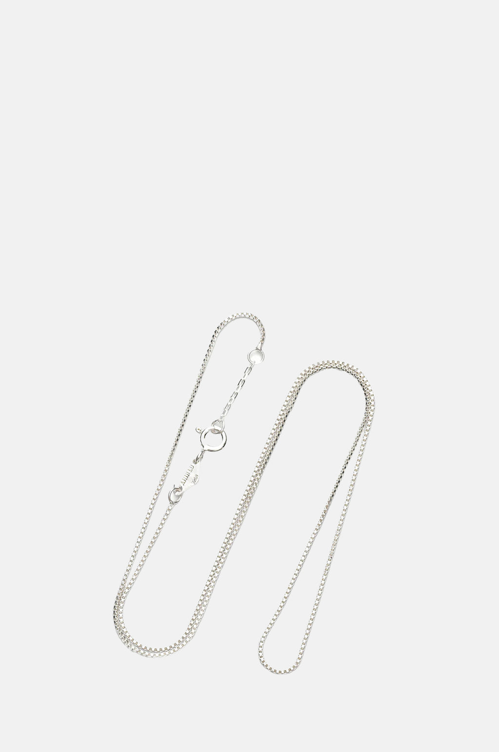 Anni Lu Silver Box Chain Necklace 42cm.