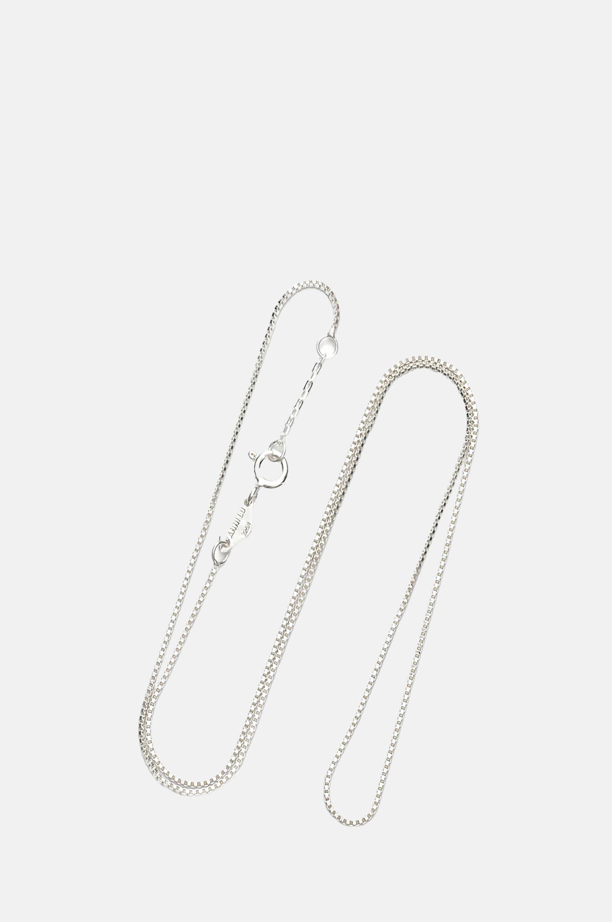 Anni Lu Silver Box Chain Necklace 7cm.