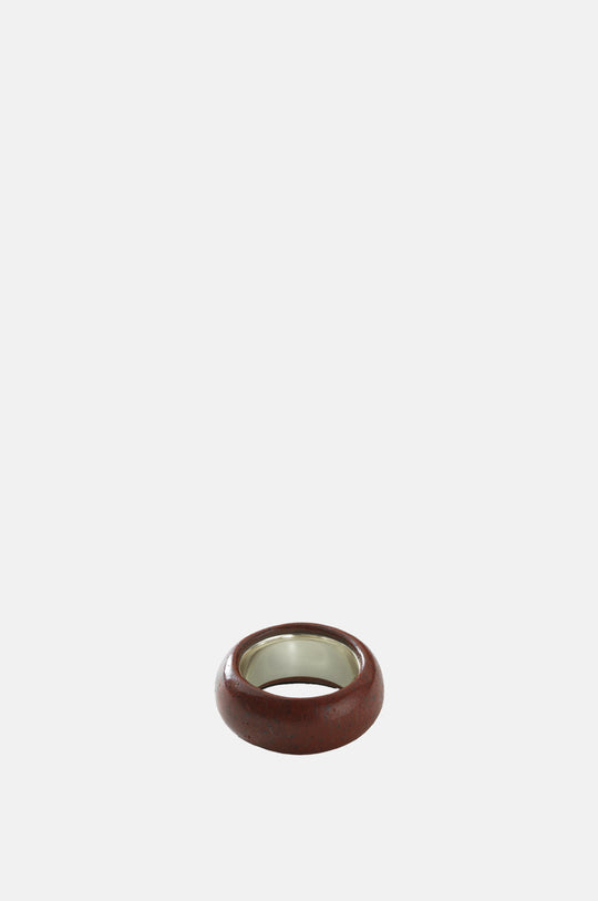 Jasper Stone Cigar Band Ring