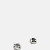 Annika Inez Small Cigar Band Hoops Silver.