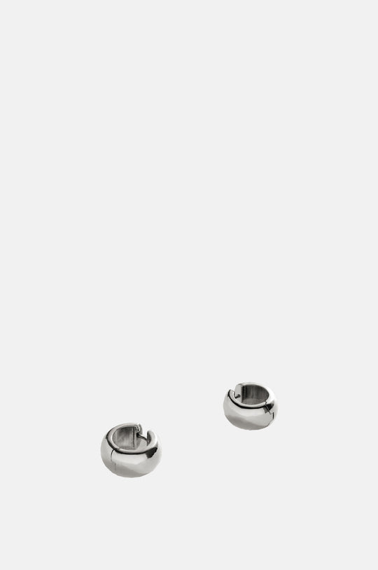 Small Cigar Band Hoops Silver
