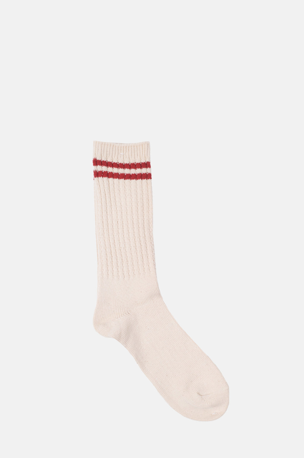 Anonymousism OC 2 Line Pique Rib Crew Red.