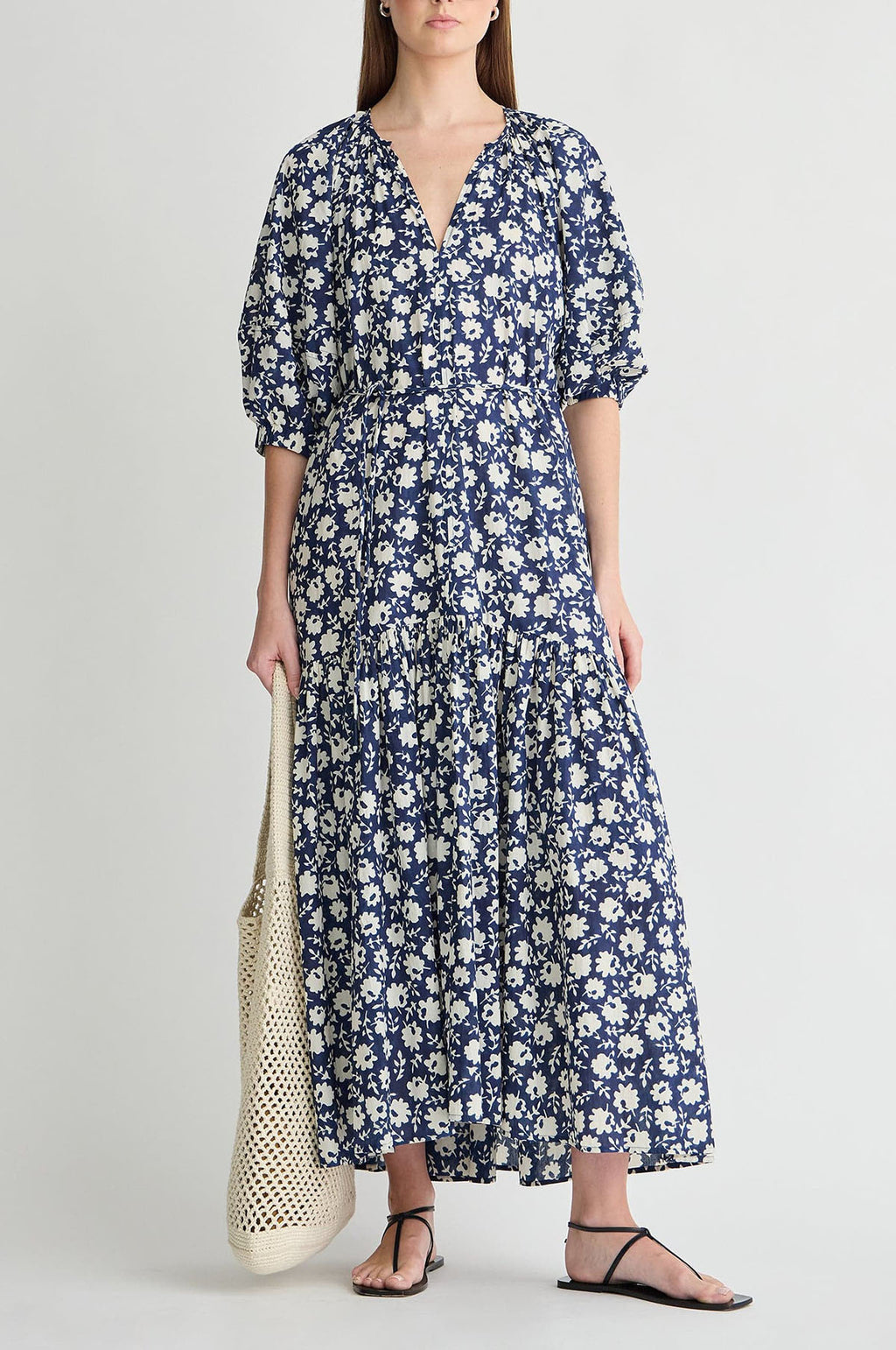 Otillie Maxi Navy Floral Stamp