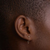 Cosmic Star Chain Stud Earrings in Gold