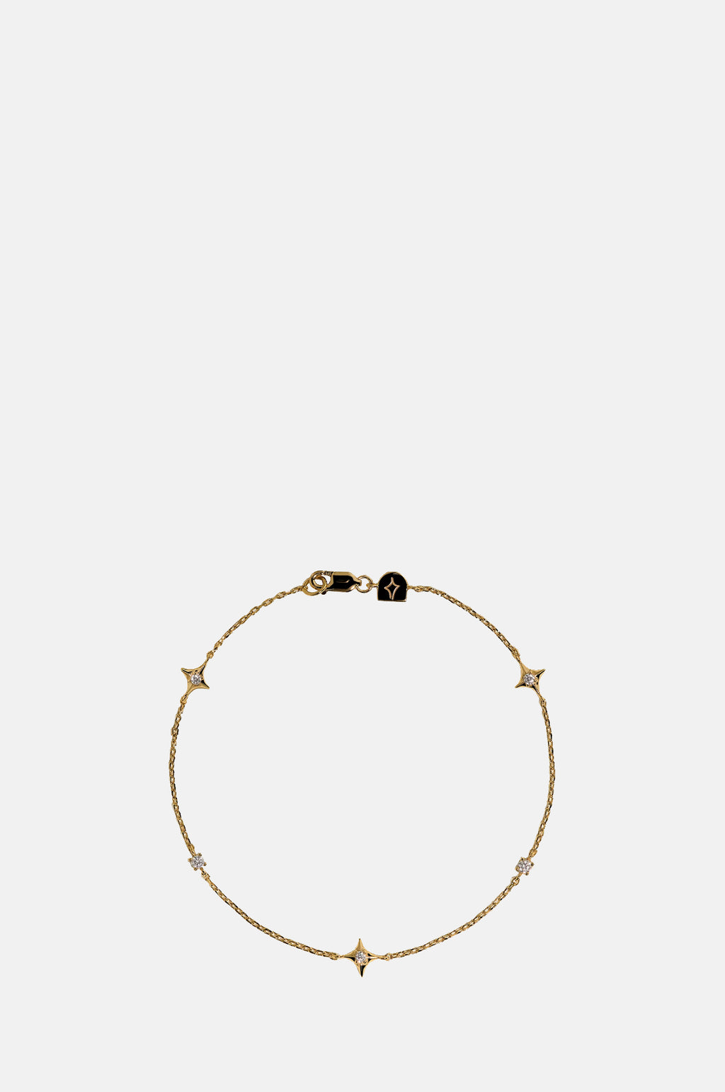 Astrid & Miyu Cosmic Star Charm Bracelet in Gold.