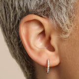 Essential Crystal Small Hoops in Gold