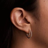 Illusion Crystal Hoops in Gold