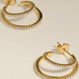 Illusion Crystal Hoops in Gold