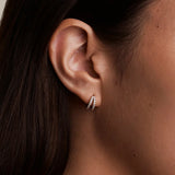 Illusion Crystal Huggies in Gold