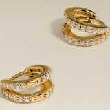 Illusion Crystal Huggies in Gold