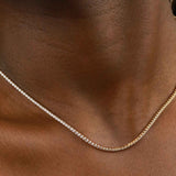 Tennis Chain Necklace in Gold