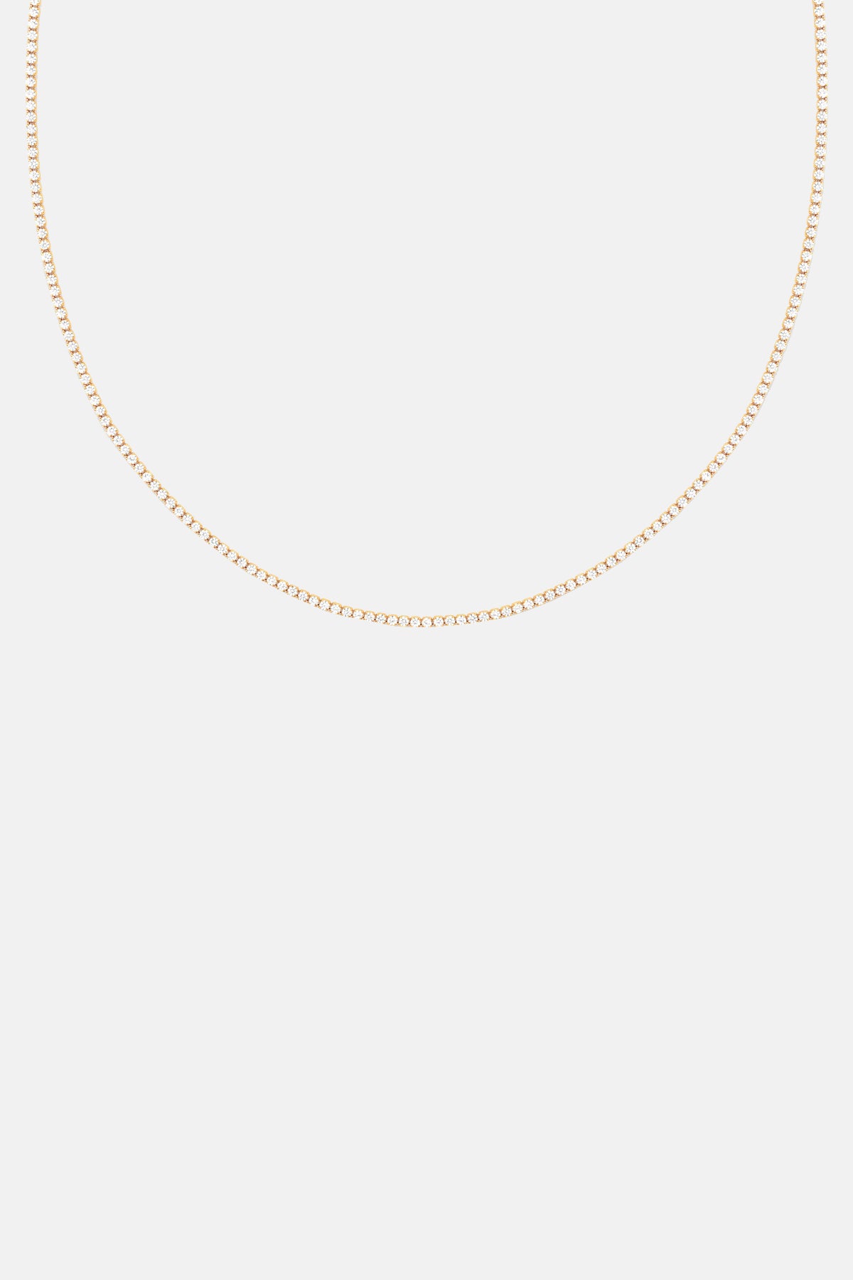 Astrid & Miyu Tennis Chain Necklace in Gold.