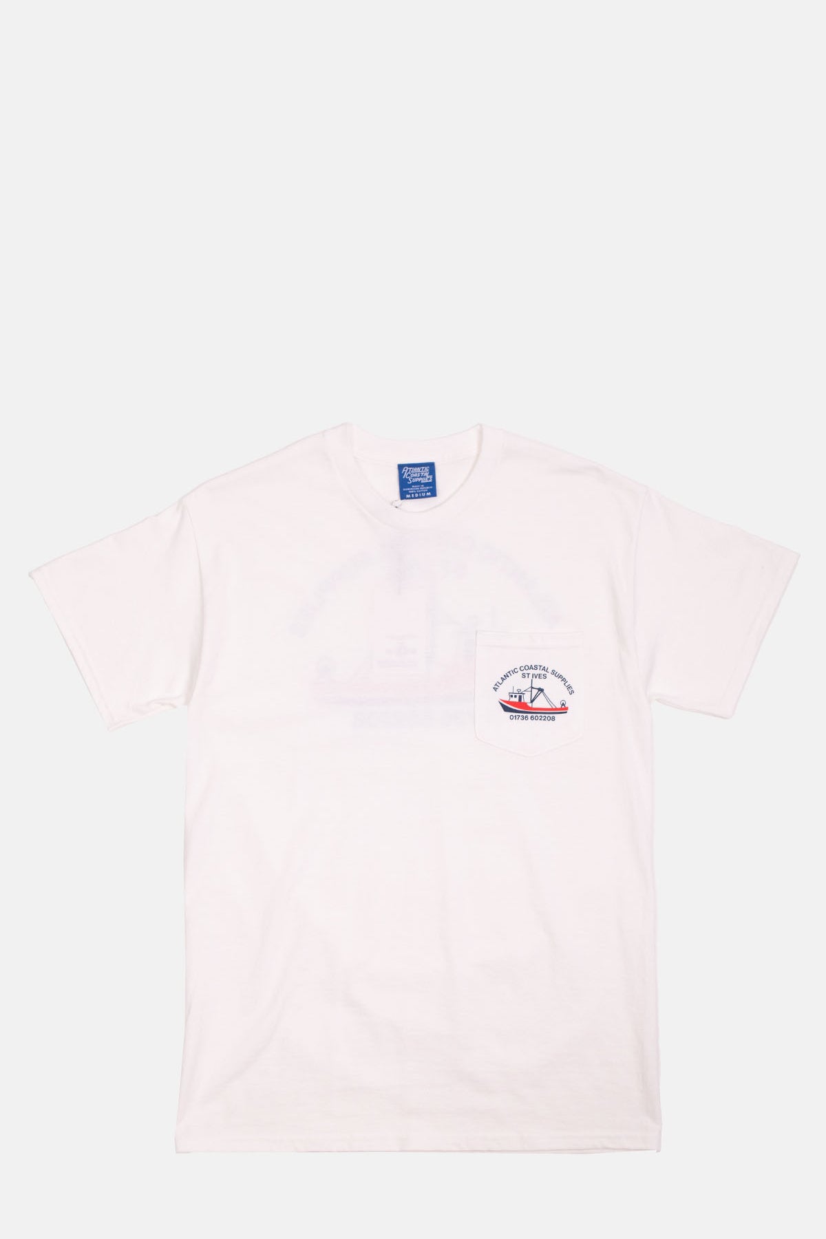 Atlantic Coastal Supplies Fishing Boat Tee Short Sleeve White.