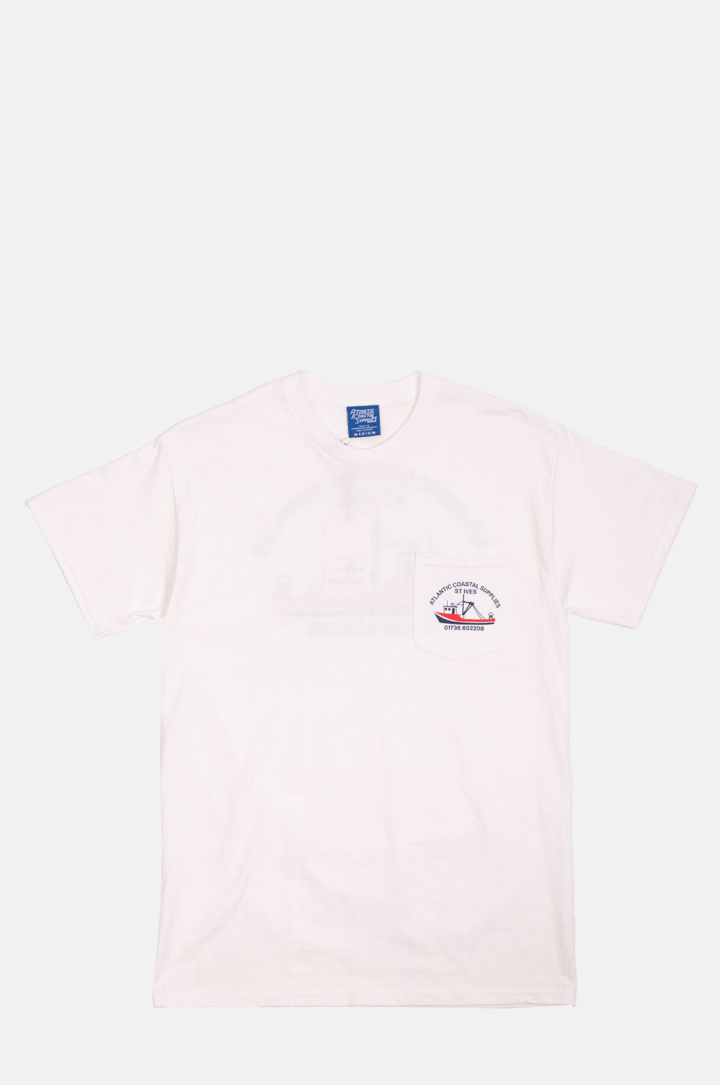 Atlantic Coastal Supplies Fishing Boat Tee Short Sleeve White.