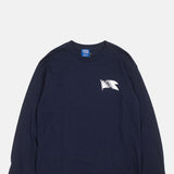 Atlantic Coastal Supplies Flag Tee Long Sleeve Navy.