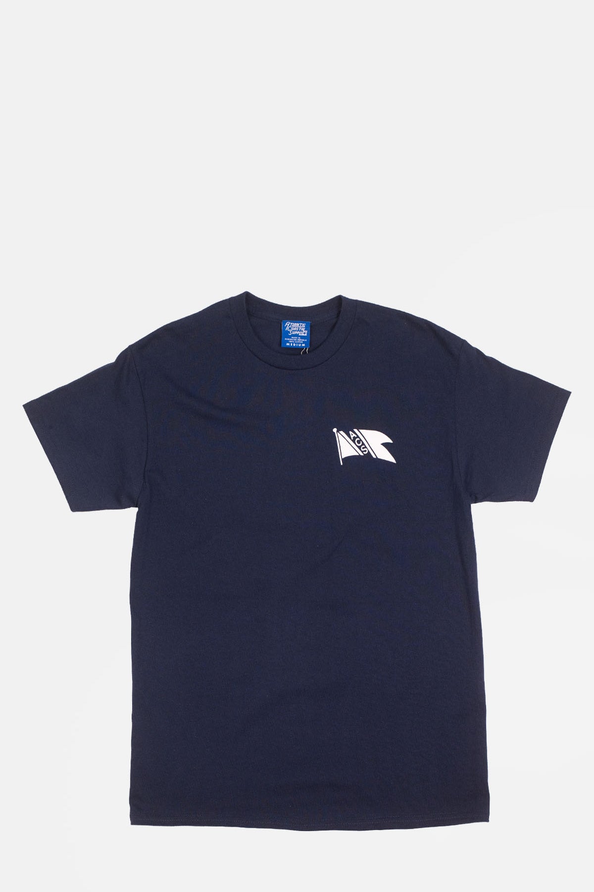 Atlantic Coastal Supplies Flag Tee Short Sleeve Navy.