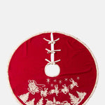 Audrey's Home and Gifts Santa's Sleigh Embroidered Tree skirt.