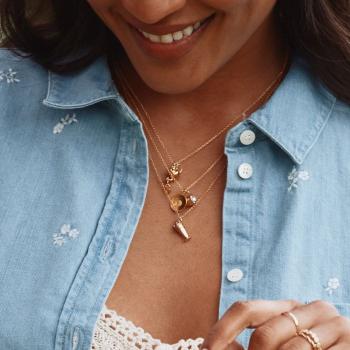 A.M. Teapot Necklace with Citrine Gold