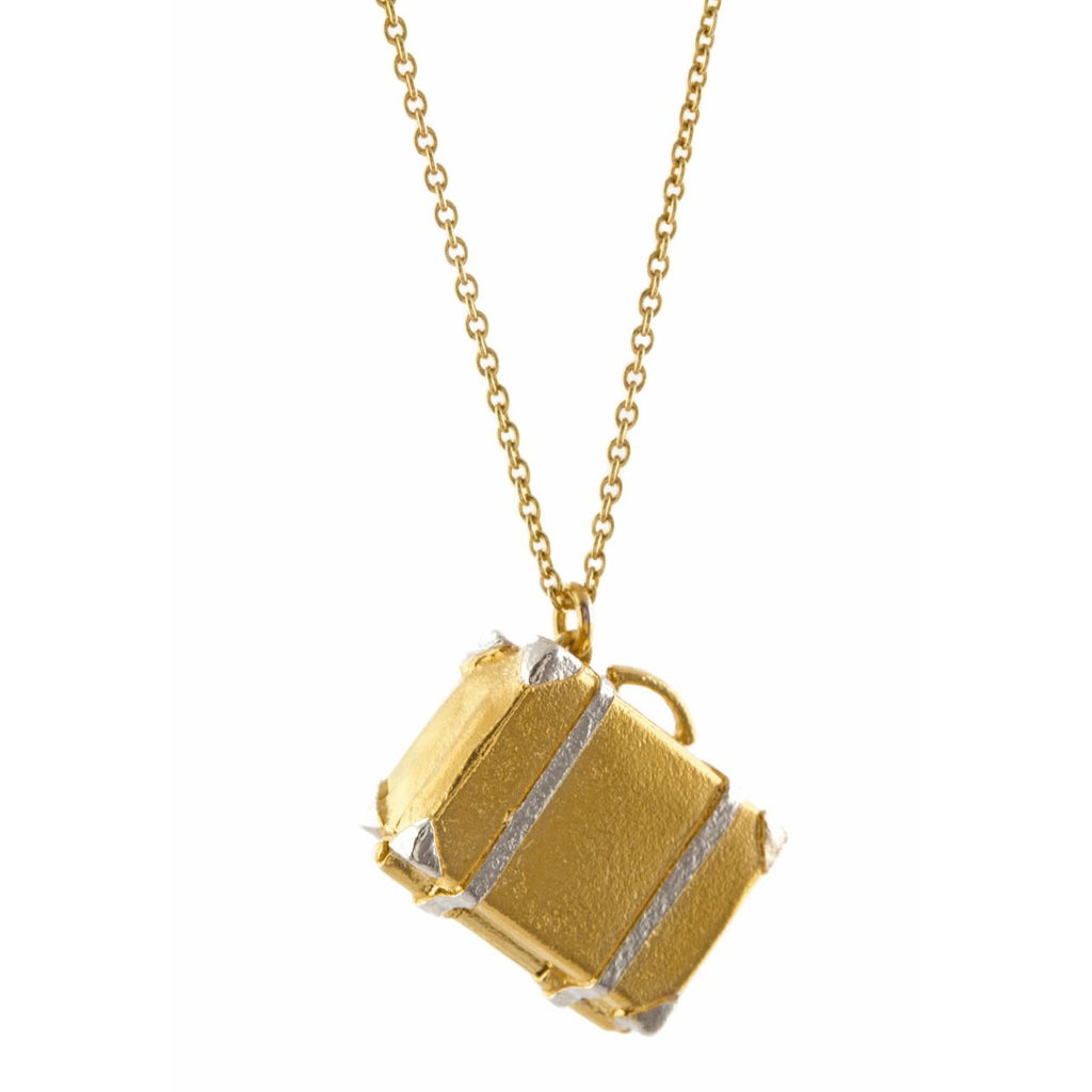 A.M. Vintage Suitcase Locket Necklace