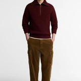 Riggbay Knitted Half Zip Jumper Chestnut