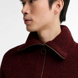 Riggbay Knitted Half Zip Jumper Chestnut