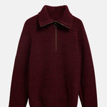 Barbour Riggbay Knitted Half Zip Jumper Chestnut.
