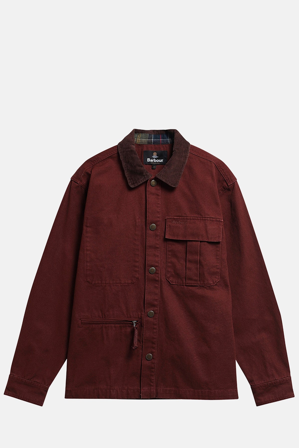Barbour Ursula OS Canvas Overshirt Chestnut.
