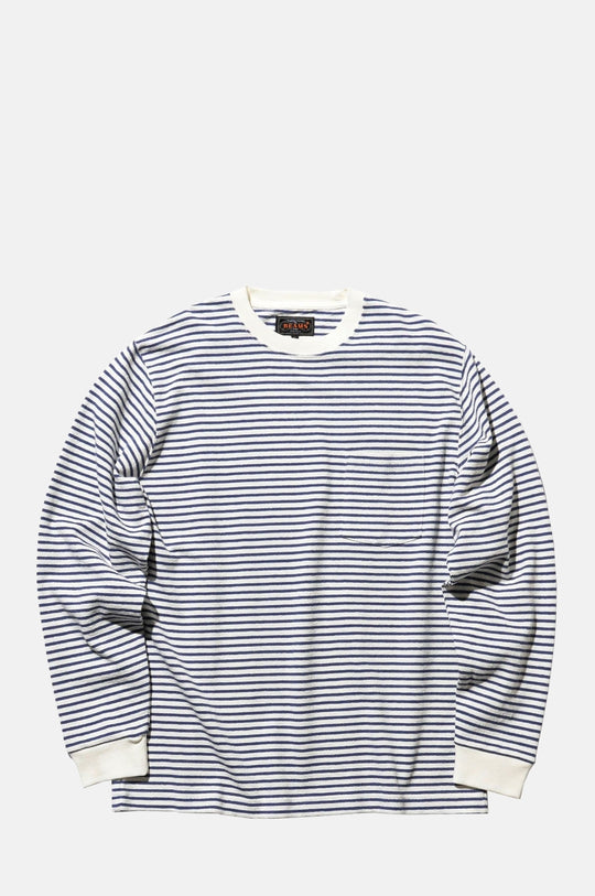 Pocket Tee Inlay Stripe Off White