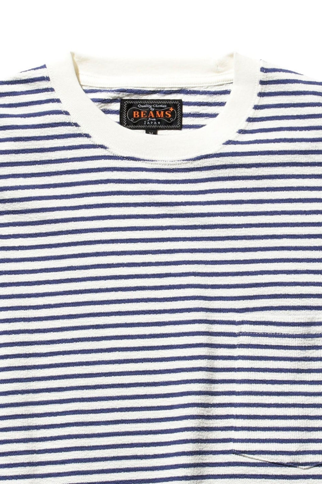 Pocket Tee Inlay Stripe Off White