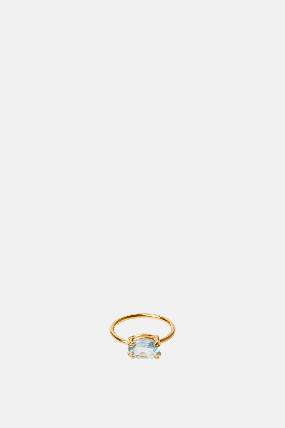 Beatriz Palacios Blue Topaz Gold Ring.