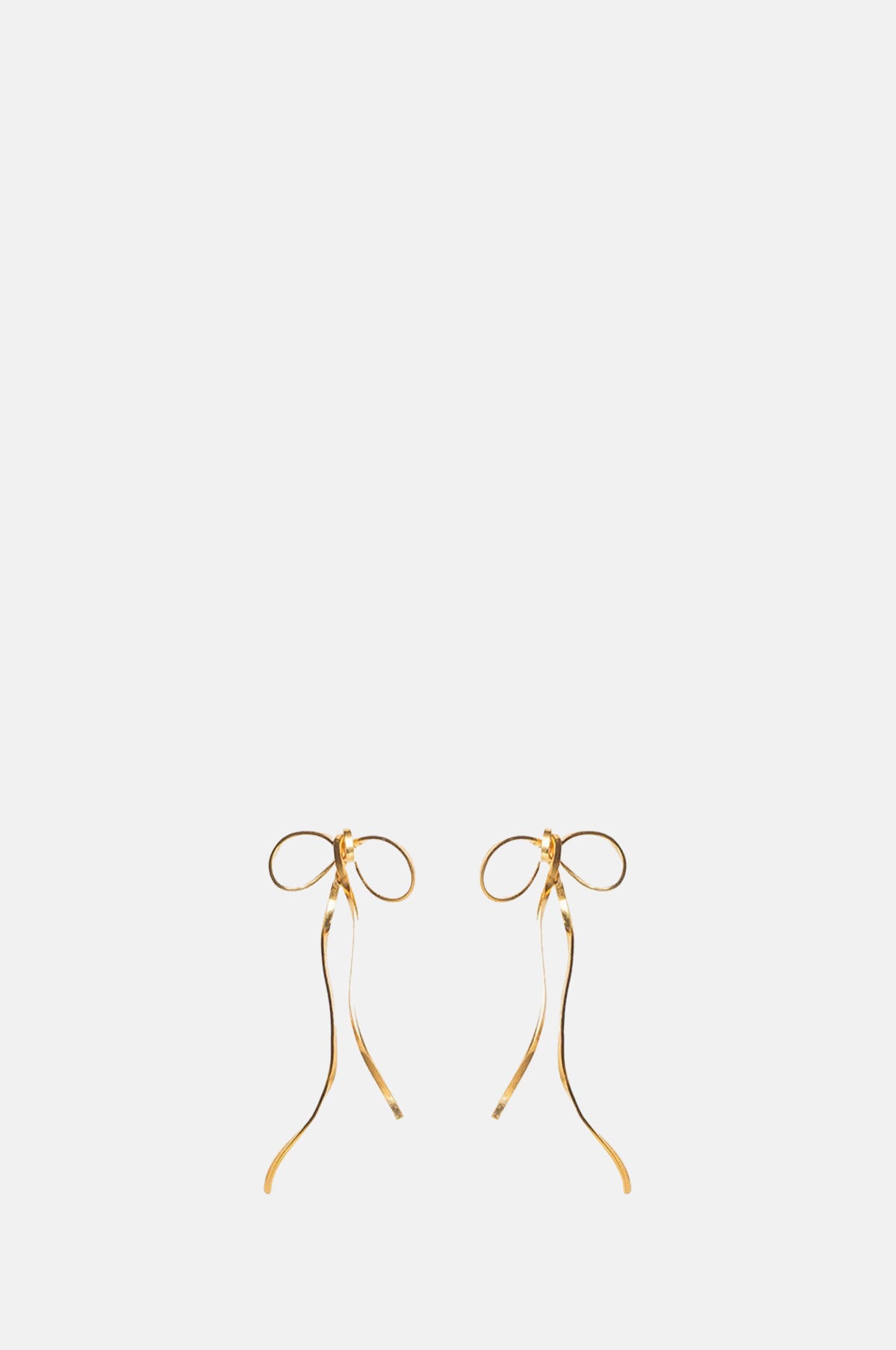 Beatriz Palacios Little Bow Gold Earrings.
