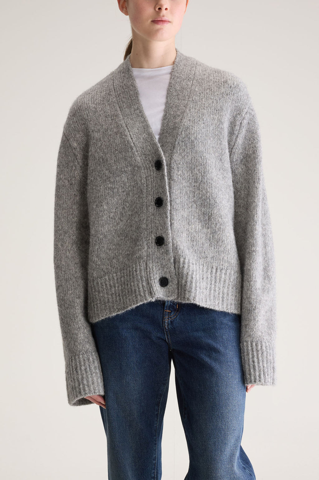 Aosk Cardigan H.Grey