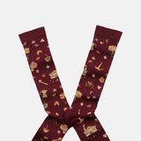 Bonne Maison Burgundy Seedlings Knee High Socks.
