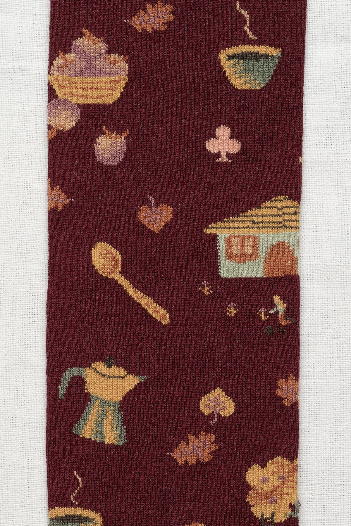 Burgundy Seedlings Knee High Socks