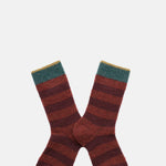 Bonne Maison Rust Striped Socks.