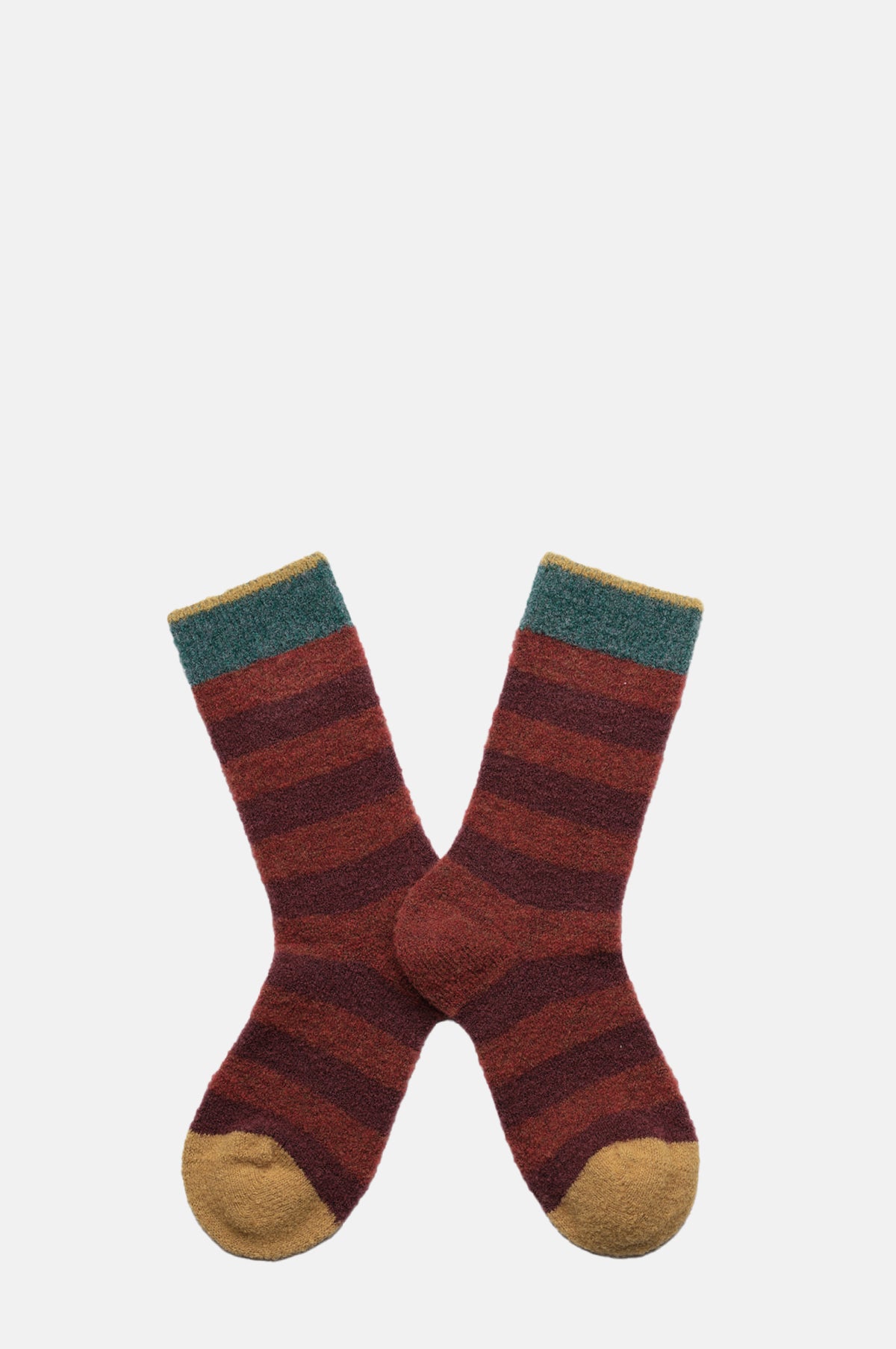 Bonne Maison Rust Striped Socks.