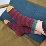 Rust Striped Socks