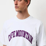 College Logo Tee Natural And Purple
