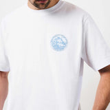 Members Stamp Tee Natural And Navy
