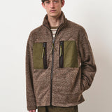Cafe Mountain Mountain Fleece Jacket Natural Fleck And Moss.