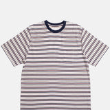 Cafe Mountain Striped Wide Tee Navy.