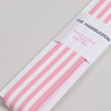 Candy Pink Cotton Stripe Ribbon 35mm x 5m