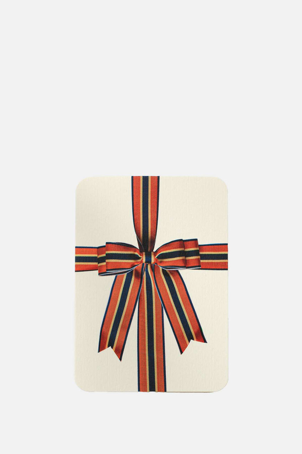 Canonbury Press Orange Blue and Cream Bow Notecard.